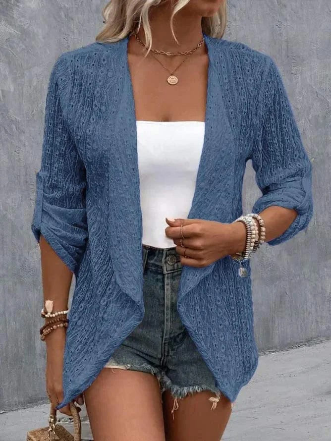 Open Front Lightweight Knit Cardigan