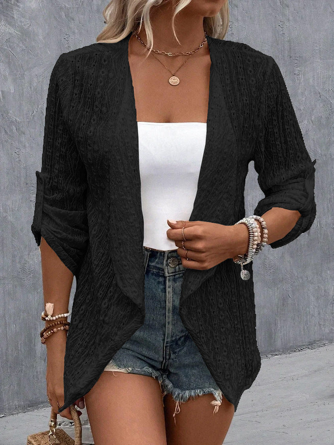 Open Front Lightweight Knit Cardigan
