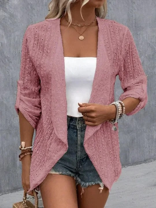 Open Front Lightweight Knit Cardigan