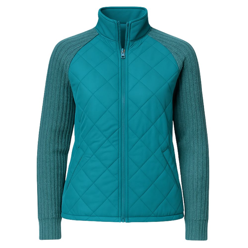 Nala Quilted Cable-Knit Sleeve Hybrid Jacket