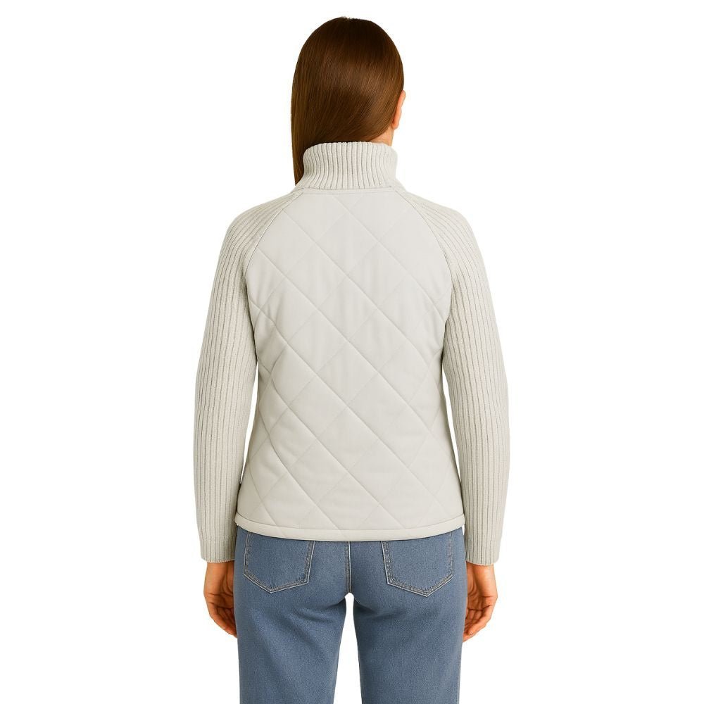 Nala Quilted Cable-Knit Sleeve Hybrid Jacket