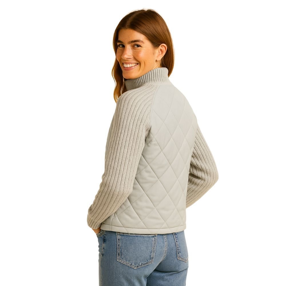 Nala Quilted Cable-Knit Sleeve Hybrid Jacket