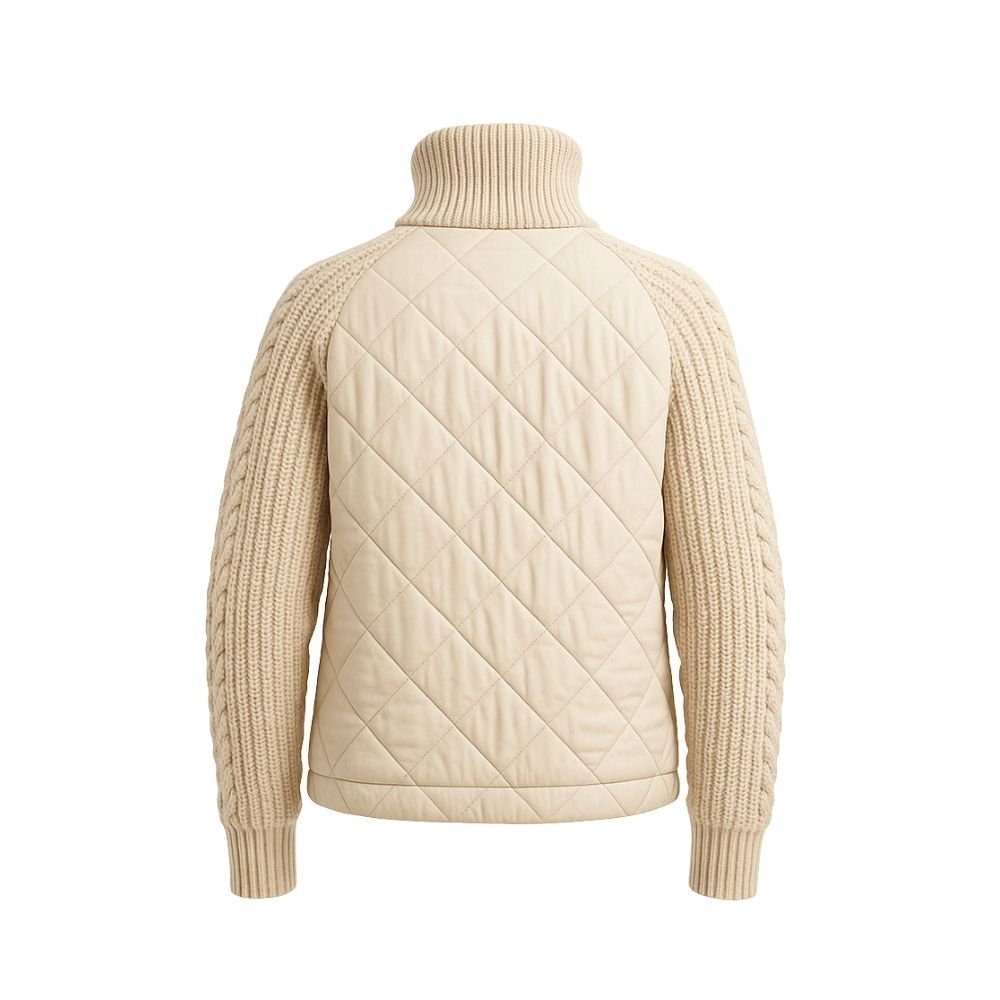 Nala Quilted Cable-Knit Sleeve Hybrid Jacket