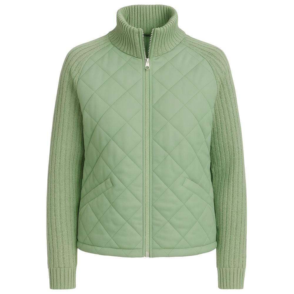 Nala Quilted Cable-Knit Sleeve Hybrid Jacket