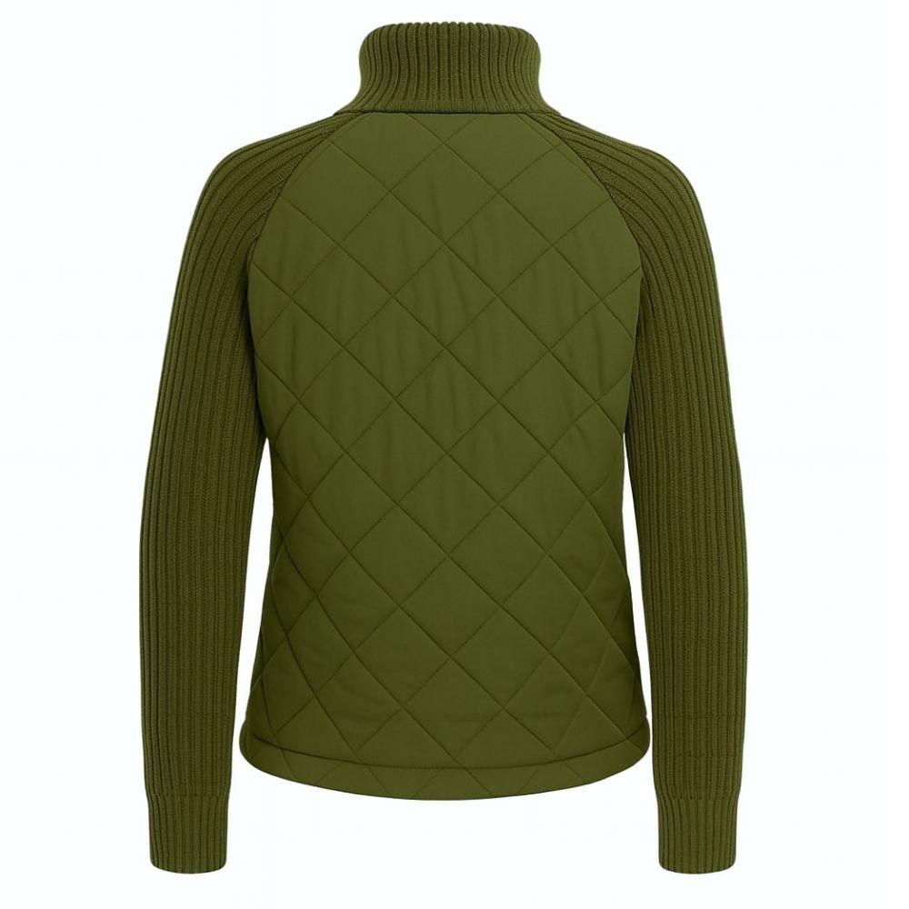 Nala Quilted Cable-Knit Sleeve Hybrid Jacket