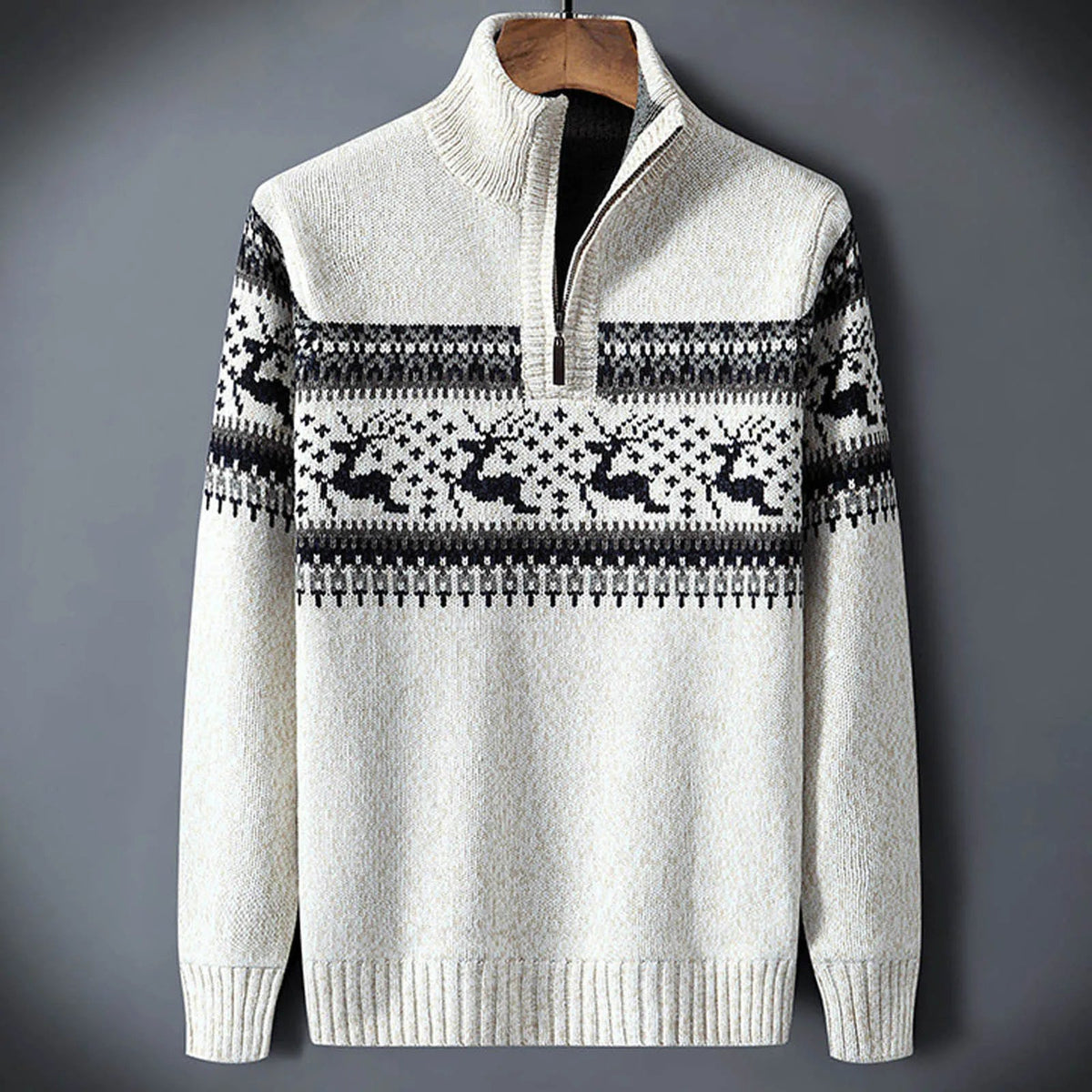 Kris Fair Isle Half-Zip Sweater