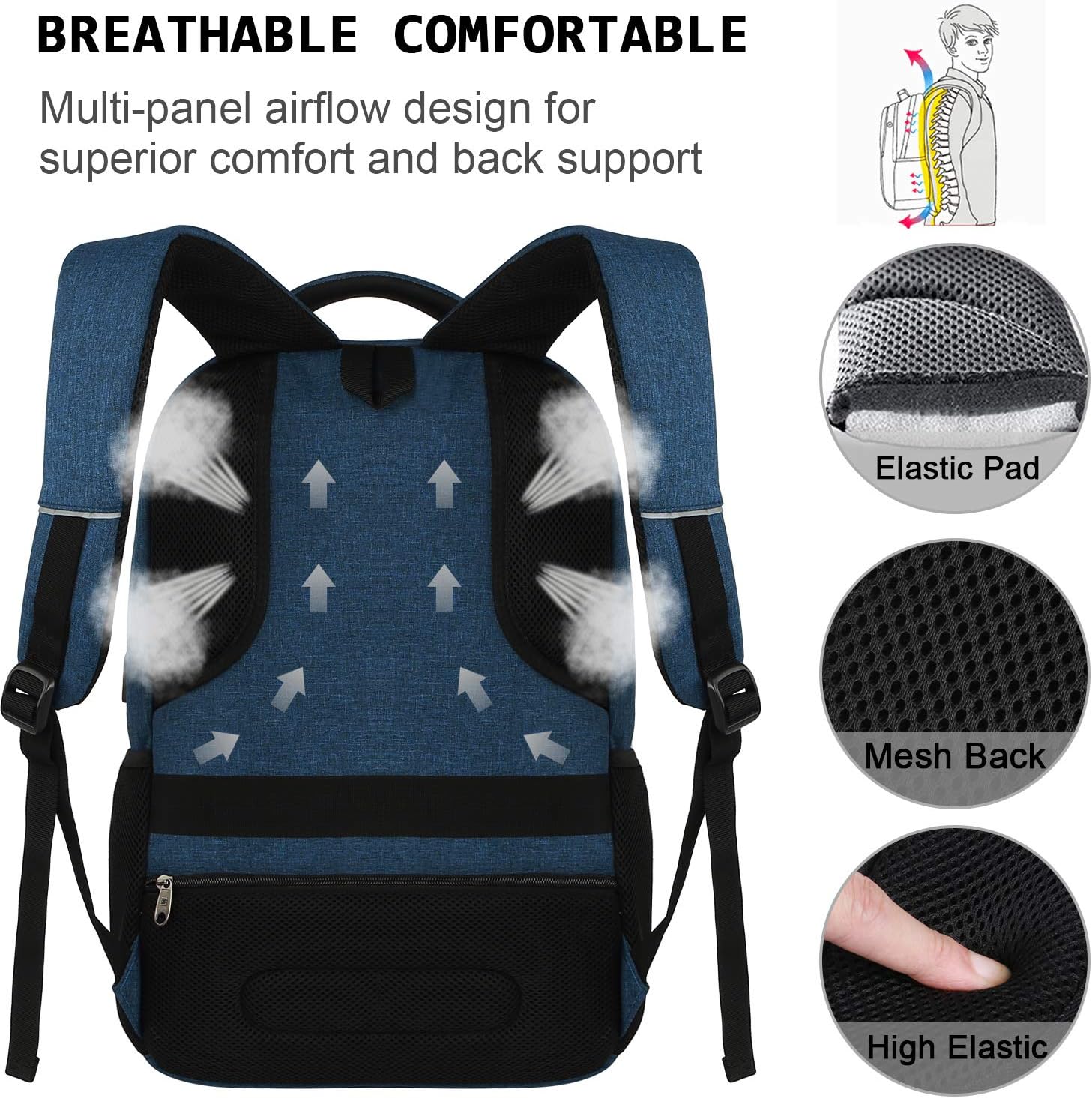 Water-Resistant Anti-Theft Slim Laptop Backpack