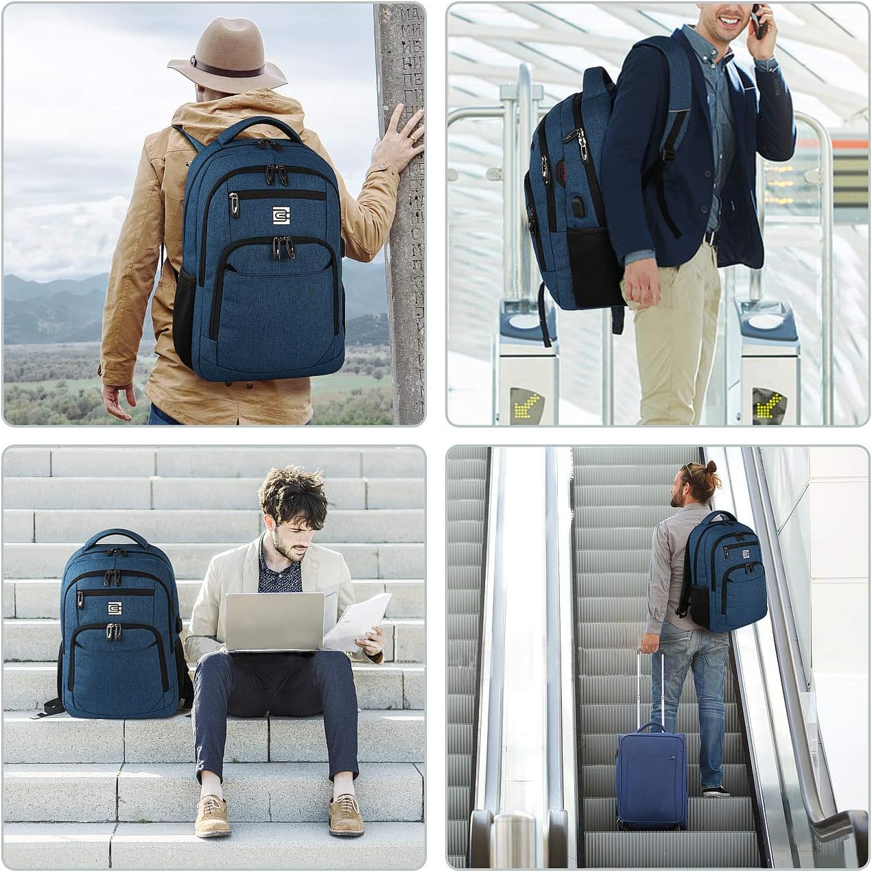 Water-Resistant Anti-Theft Slim Laptop Backpack