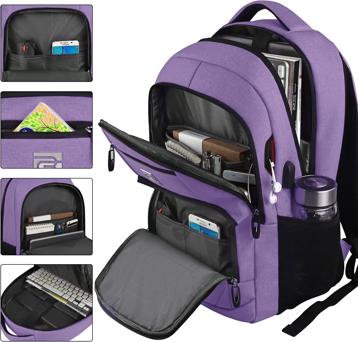 Water-Resistant Anti-Theft Slim Laptop Backpack