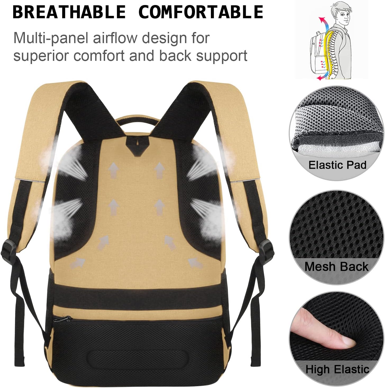 Water-Resistant Anti-Theft Slim Laptop Backpack