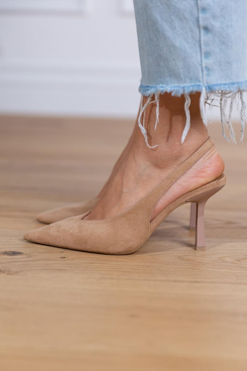 Lena Pointed Toe Slingback Orthopedic Heels