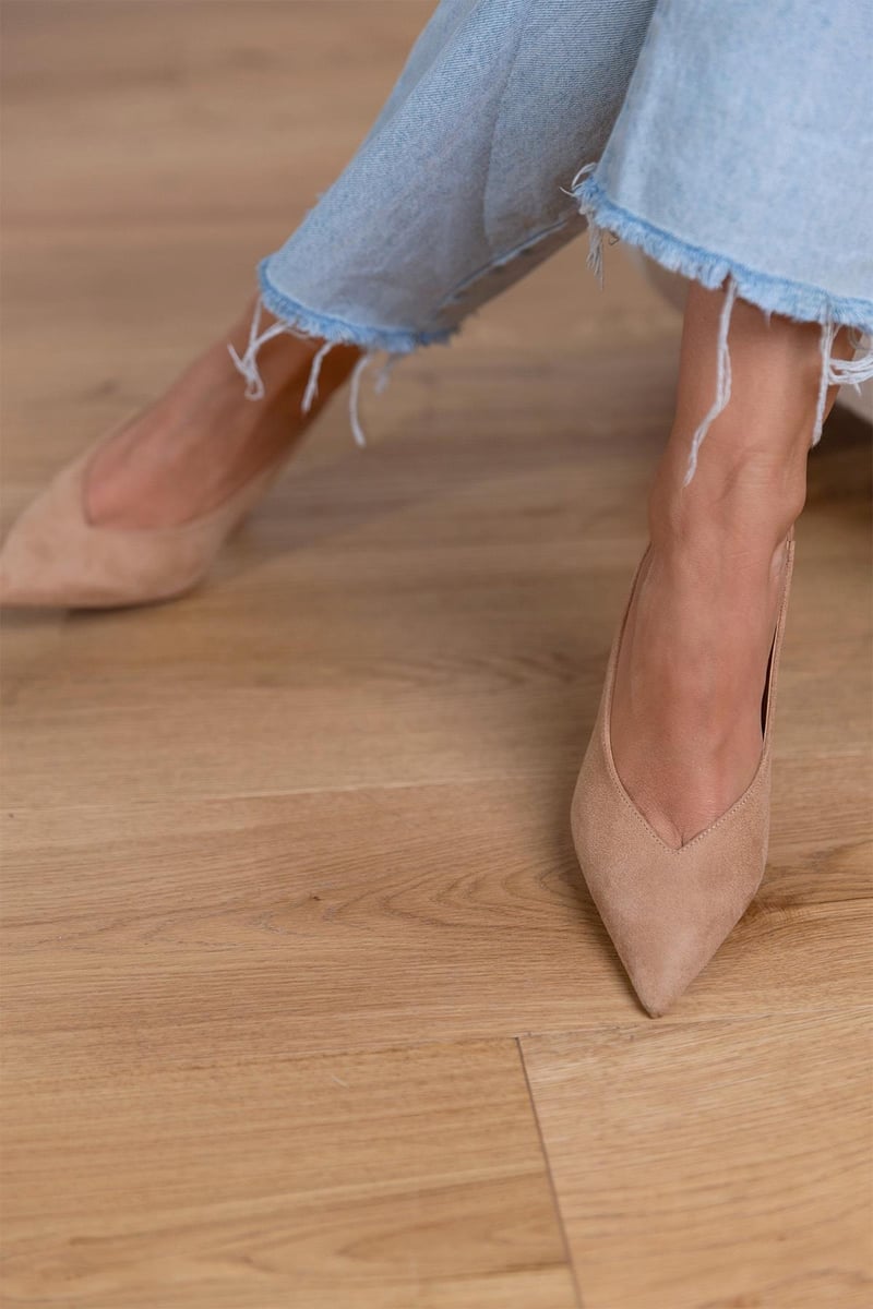 Lena Pointed Toe Slingback Orthopedic Heels