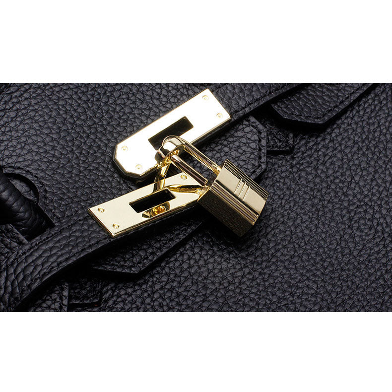 Leather Structured Shoulder Handbag
