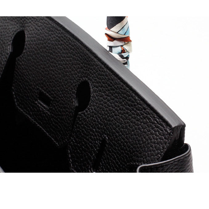 Leather Structured Shoulder Handbag