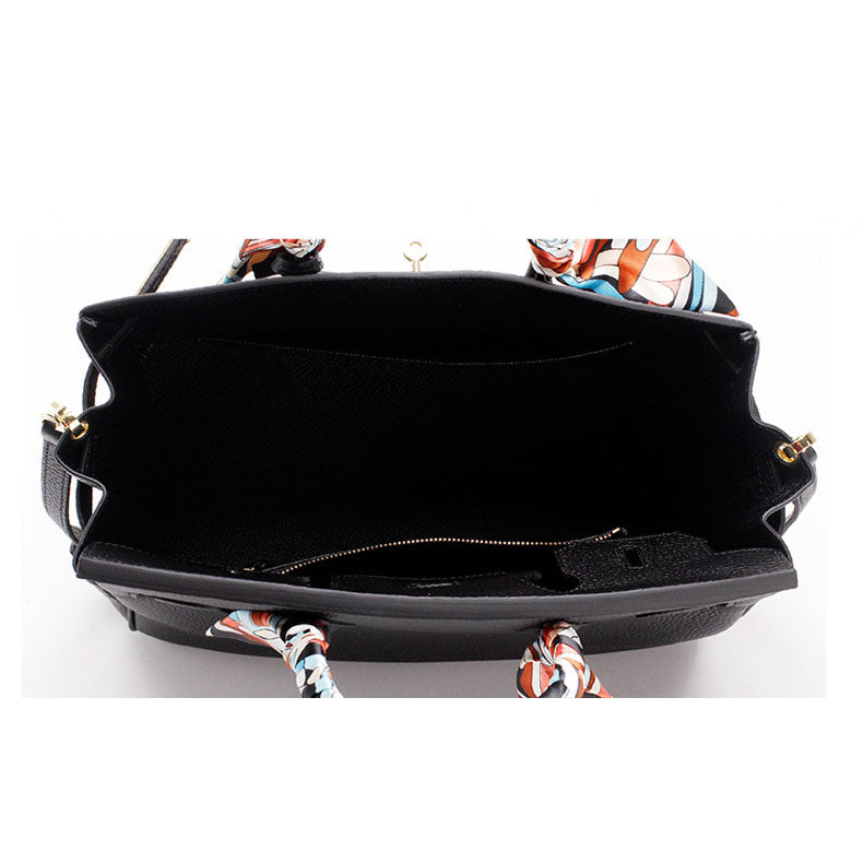 Leather Structured Shoulder Handbag