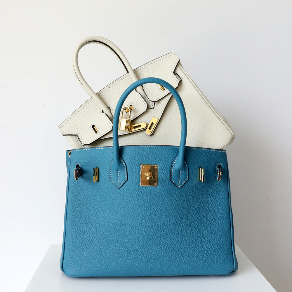 Leather Structured Shoulder Handbag