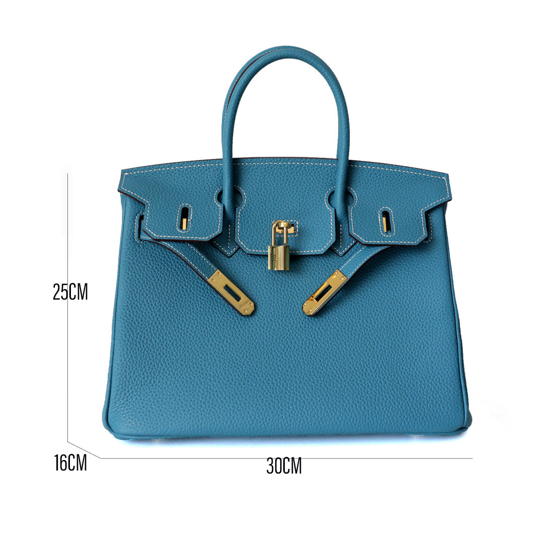 Leather Structured Shoulder Handbag