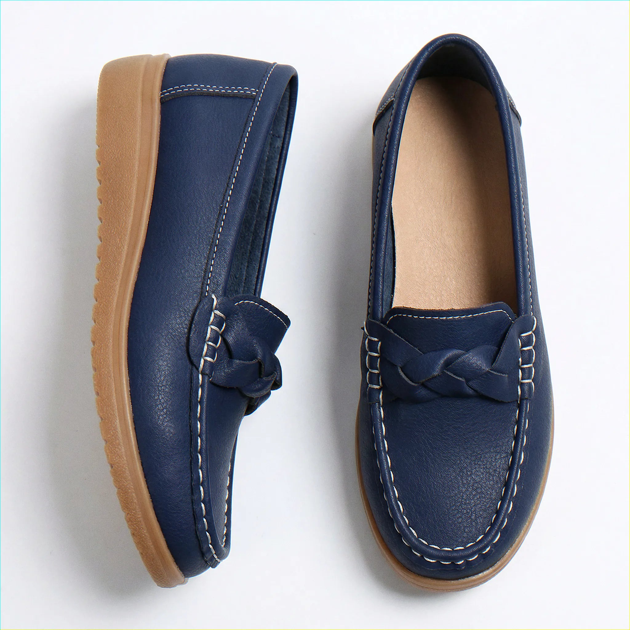 Women's Wide Fit Orthopedic Loafers | Slip-On Arch Support