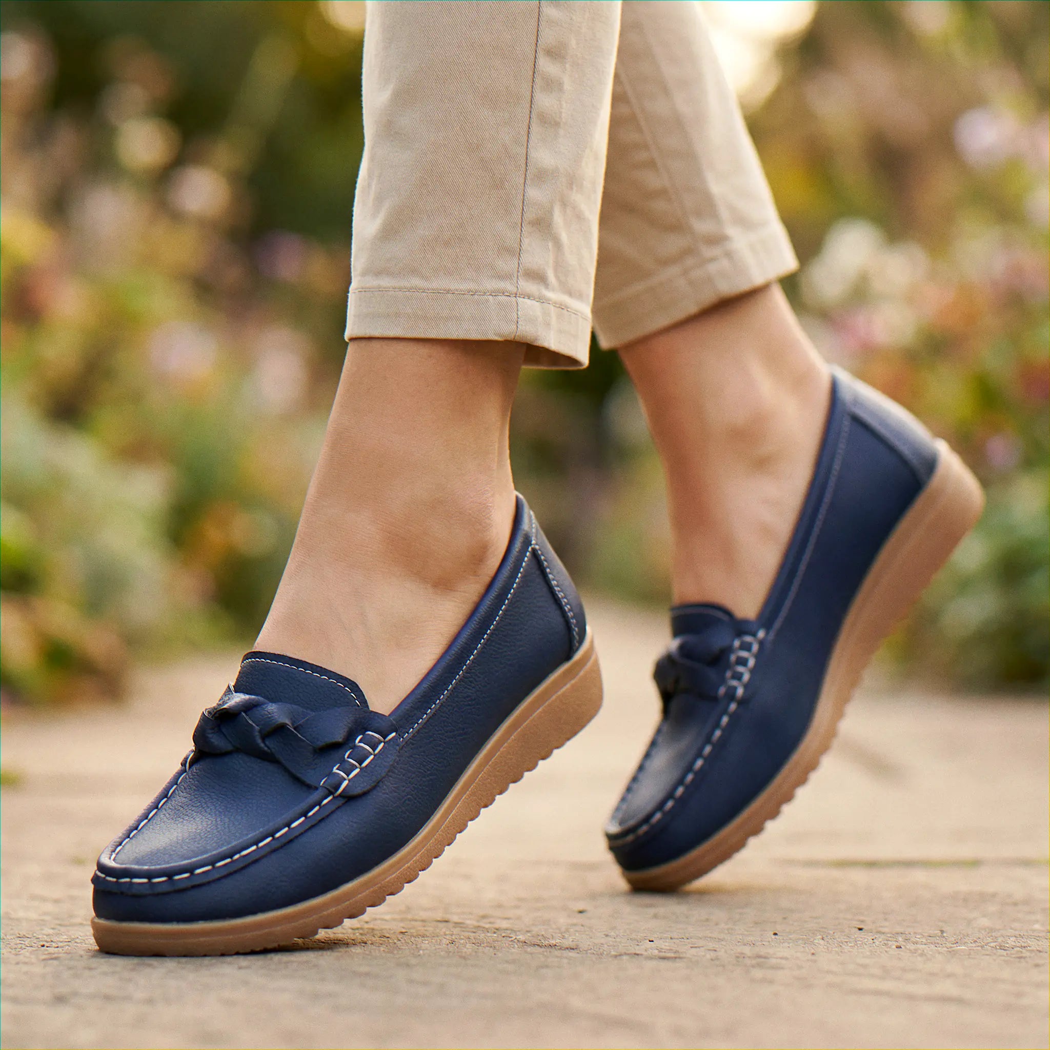 Women's Wide Fit Orthopedic Loafers | Slip-On Arch Support