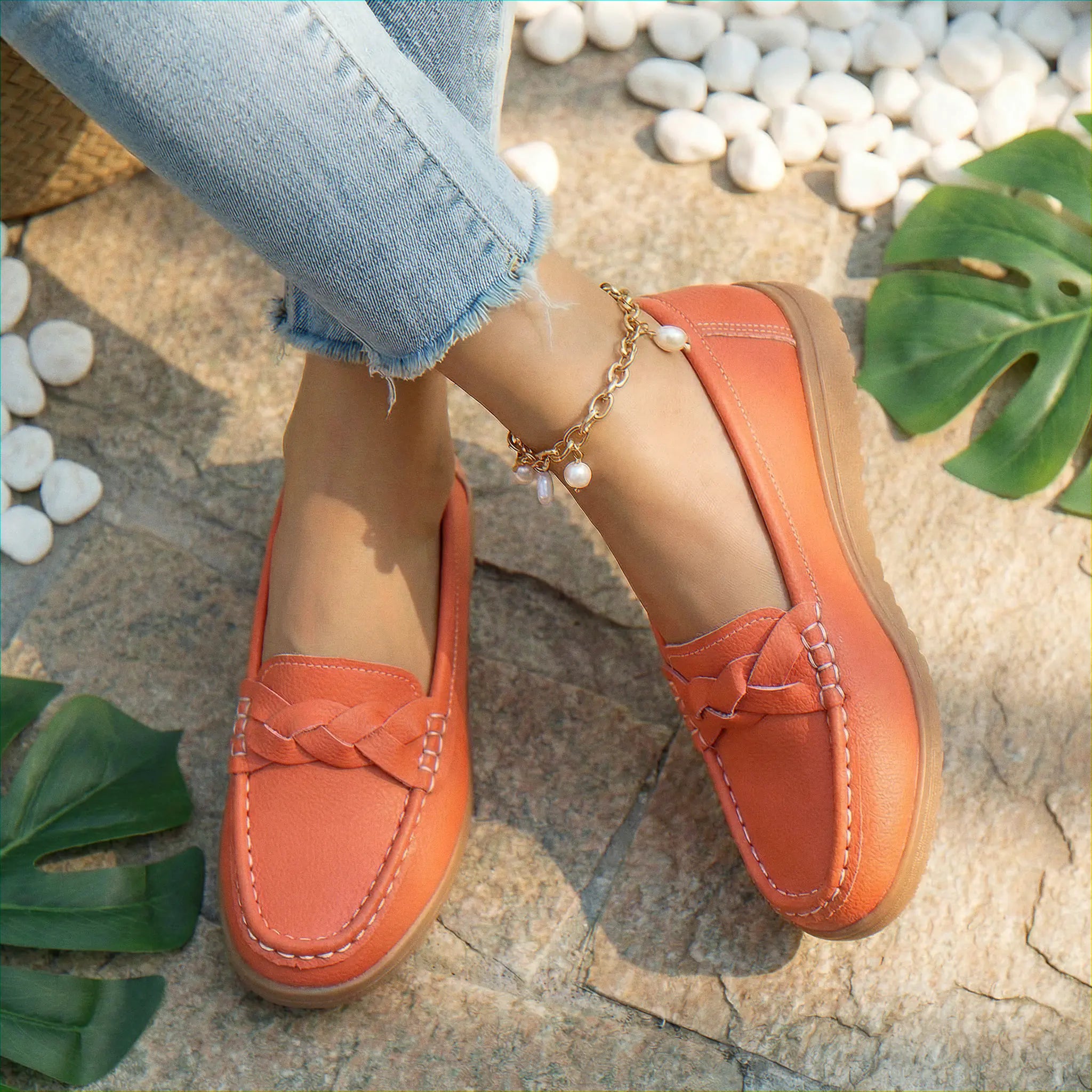 Women's Wide Fit Orthopedic Loafers | Slip-On Arch Support
