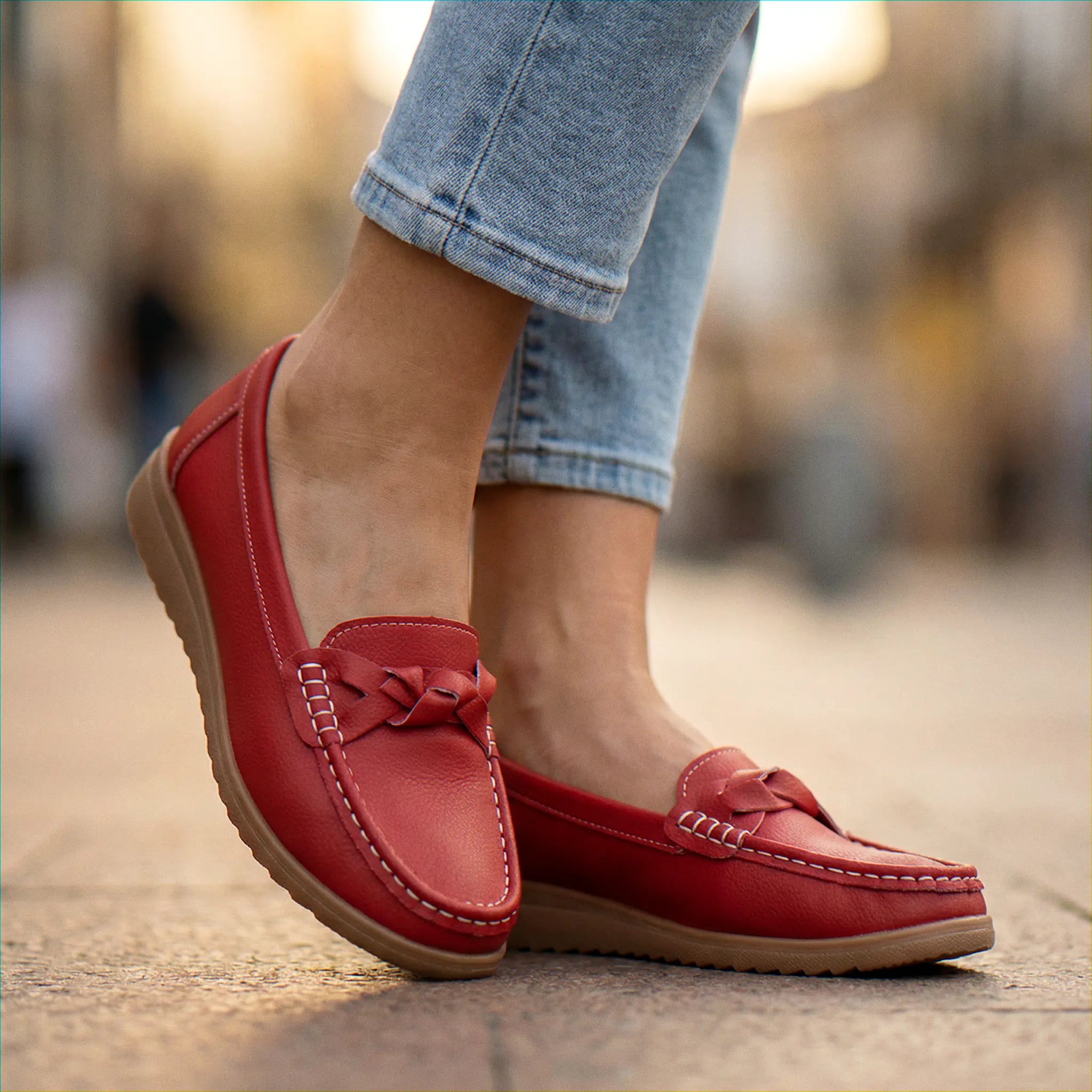 Women's Wide Fit Orthopedic Loafers | Slip-On Arch Support