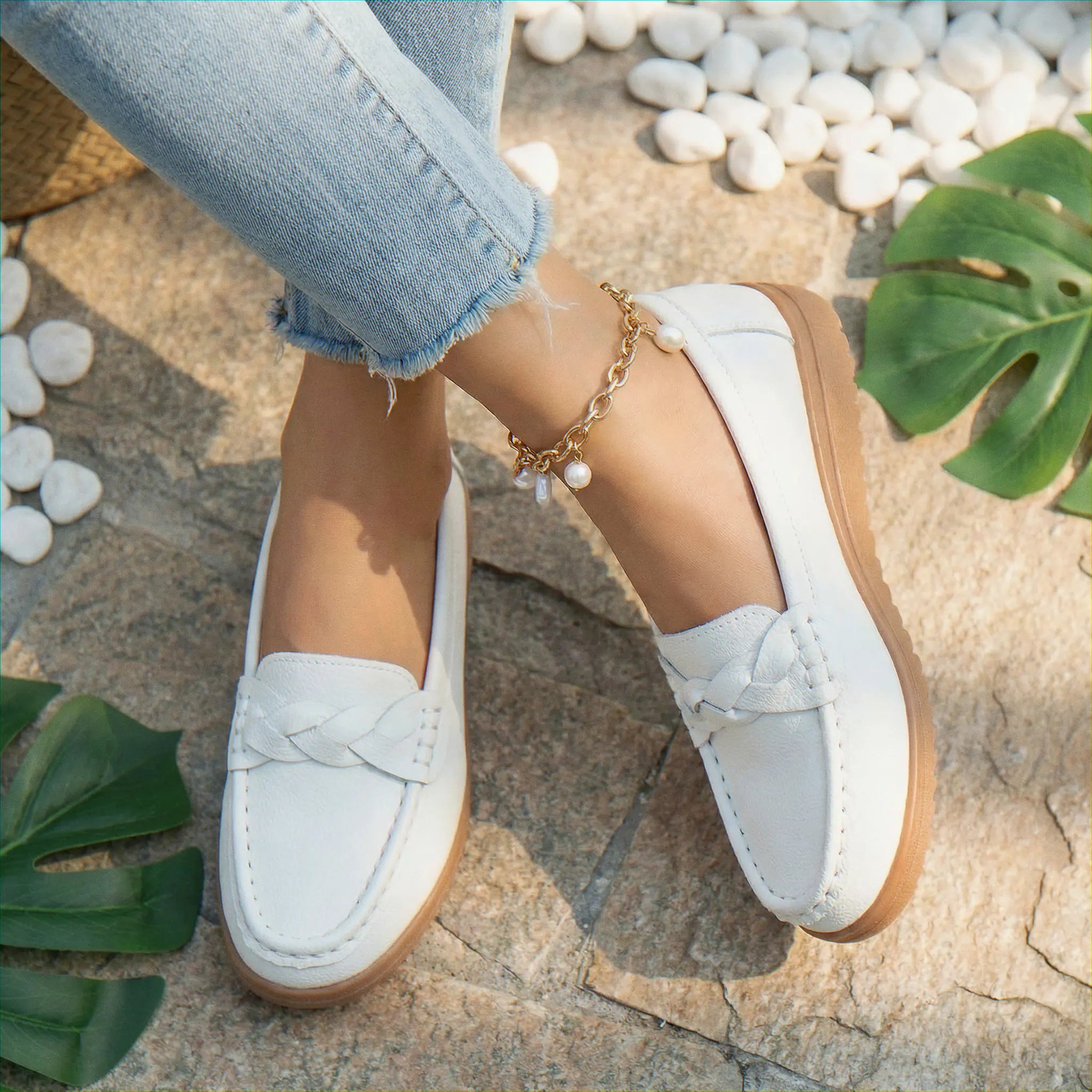 Women's Wide Fit Orthopedic Loafers | Slip-On Arch Support
