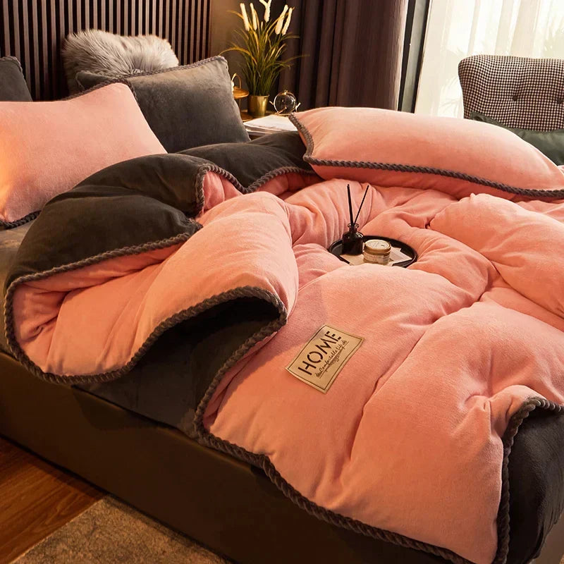 Cozy Velvet Fleece Duvet Cover Set