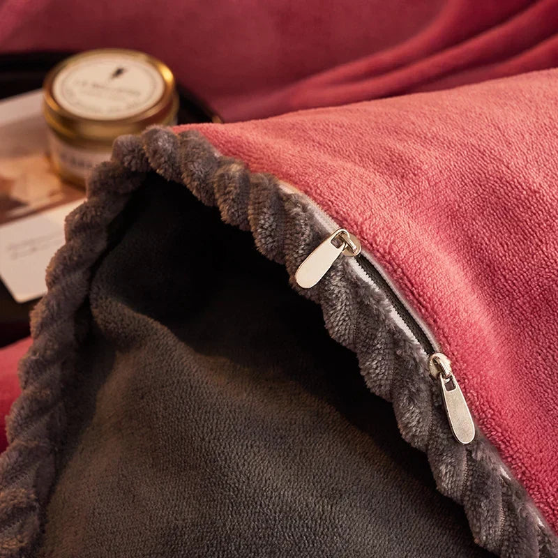Cozy Velvet Fleece Duvet Cover Set