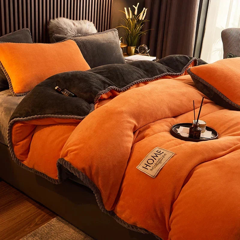 Cozy Velvet Fleece Duvet Cover Set