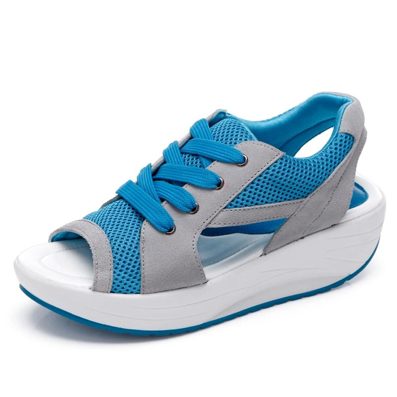 Platform Mesh Open Toe Sandals