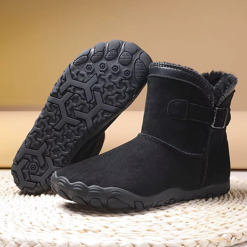 Warm Fleece-Lined Winter Barefoot Boots