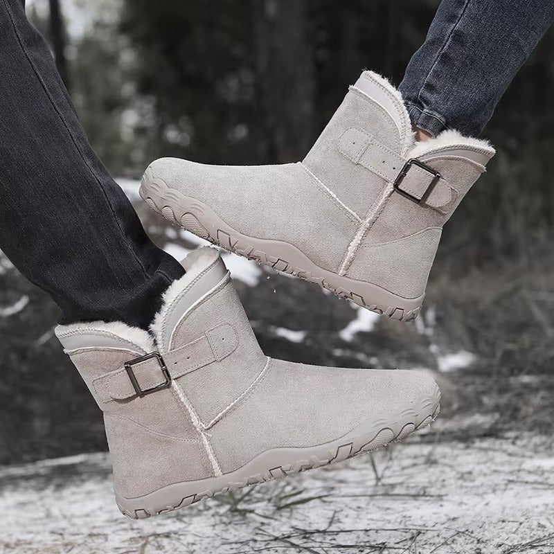 Warm Fleece-Lined Winter Barefoot Boots