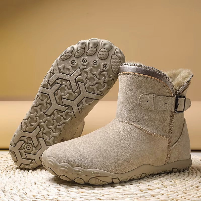 Warm Fleece-Lined Winter Barefoot Boots