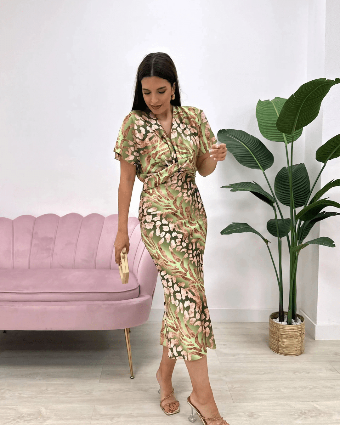 Signature Elegance Structured Midi Dress