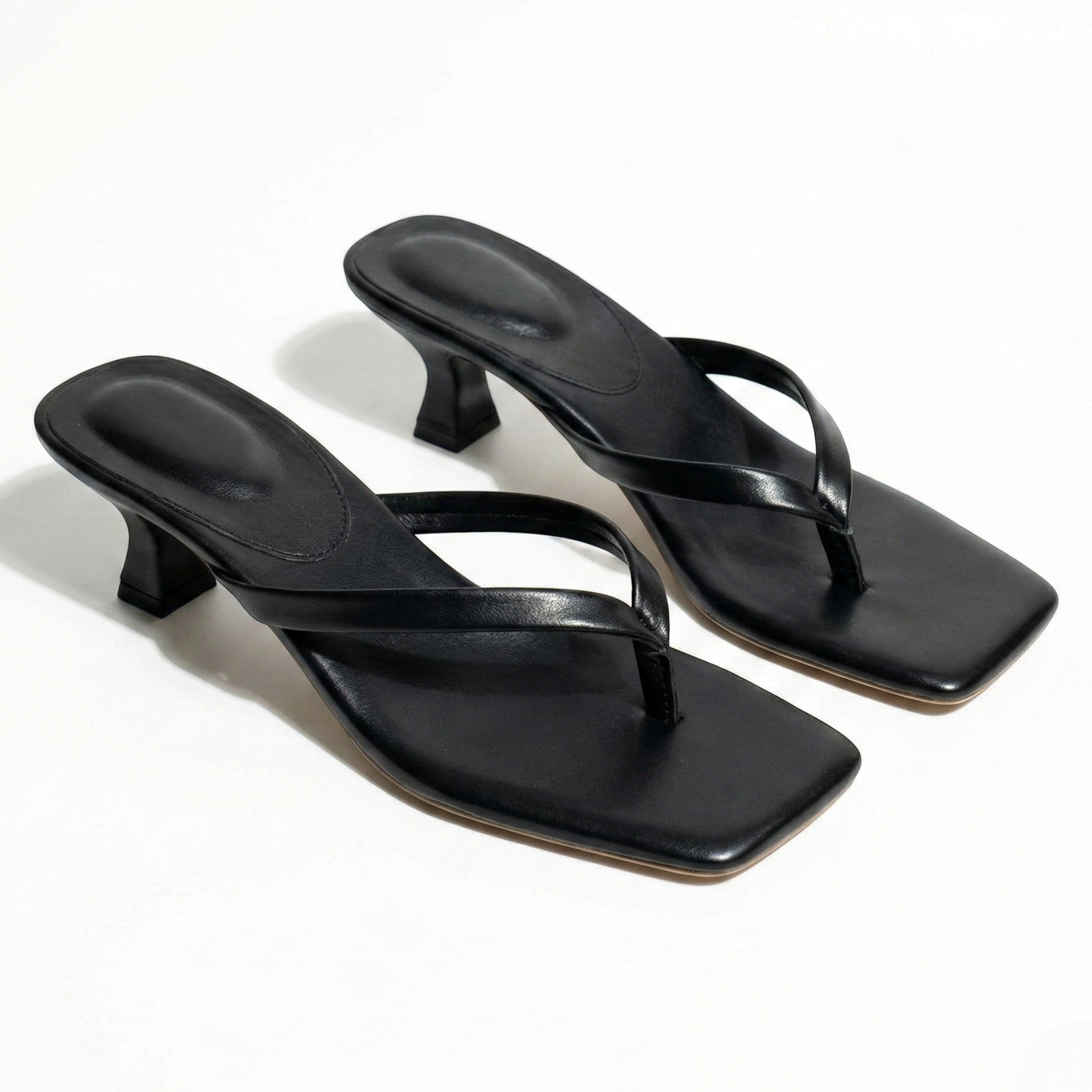 Megan Minimalist Thong Kitten Heel Sandals