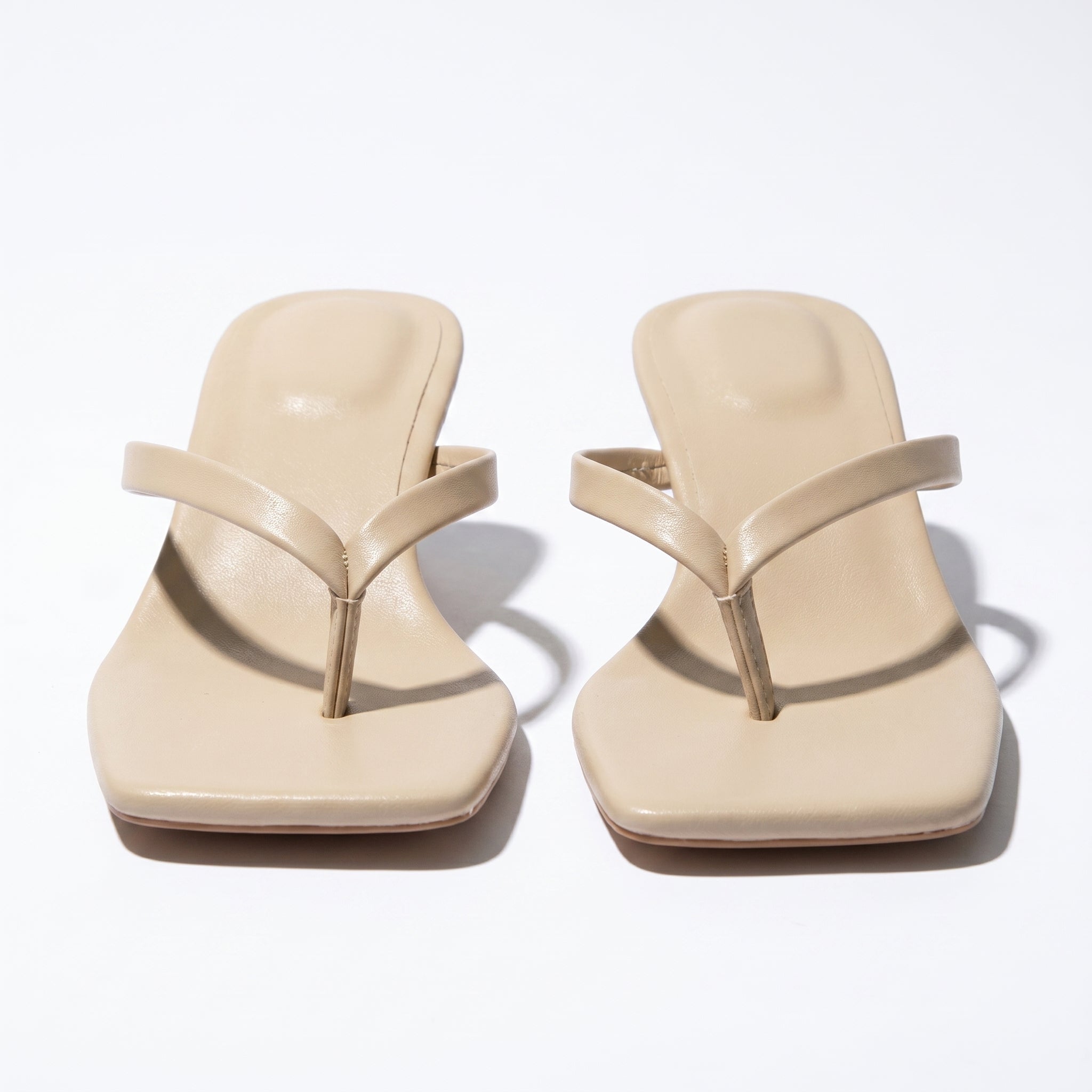 Megan Minimalist Thong Kitten Heel Sandals