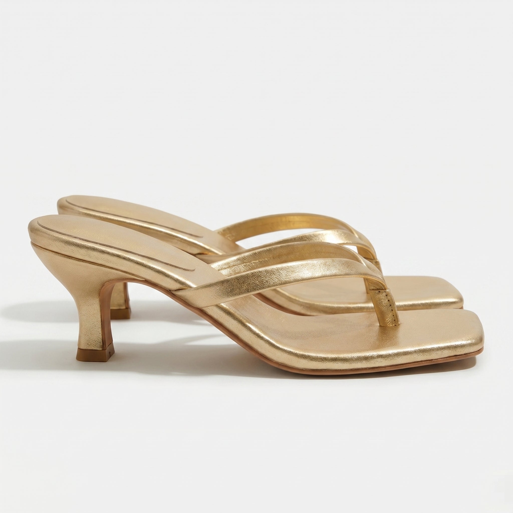 Megan Minimalist Thong Kitten Heel Sandals