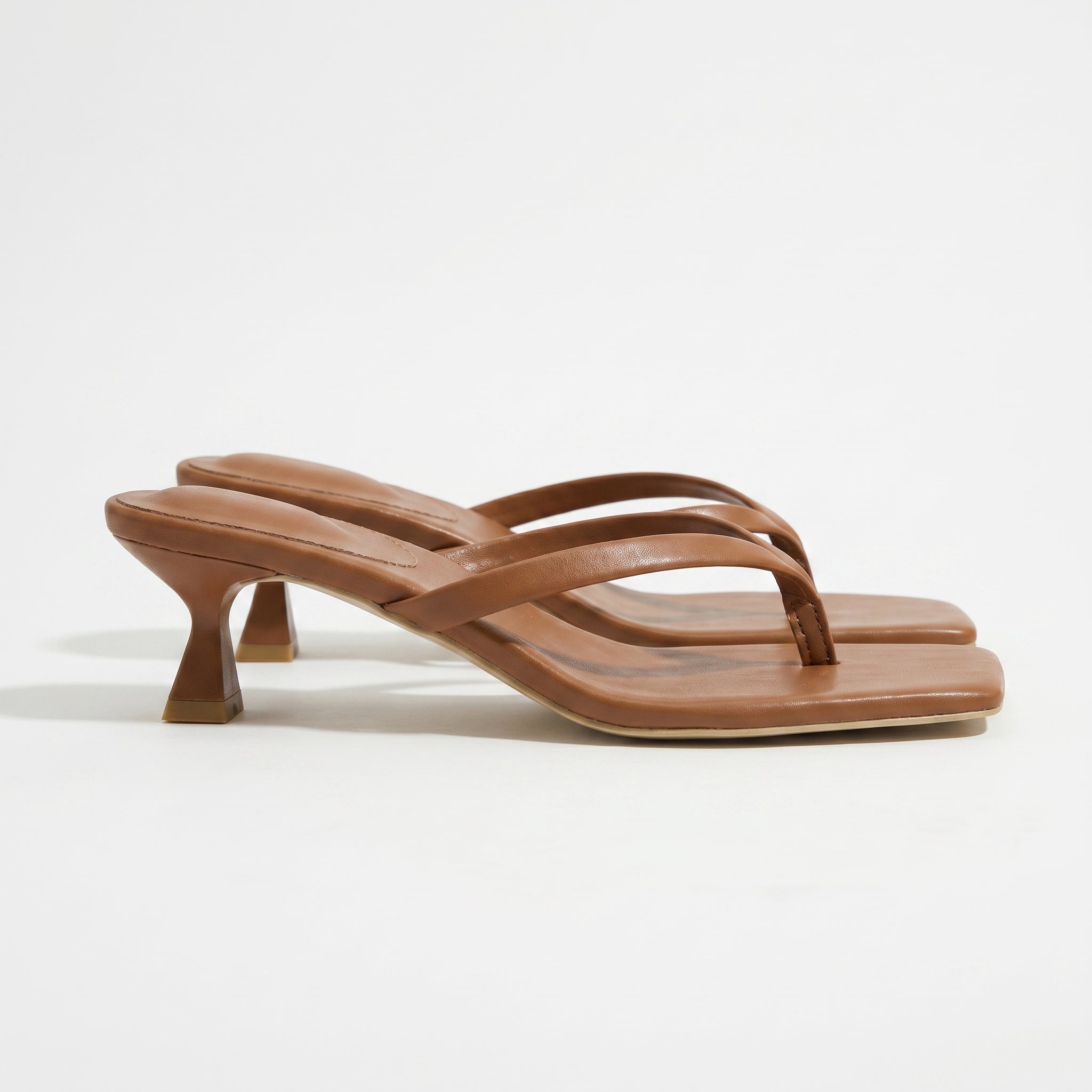 Megan Minimalist Thong Kitten Heel Sandals