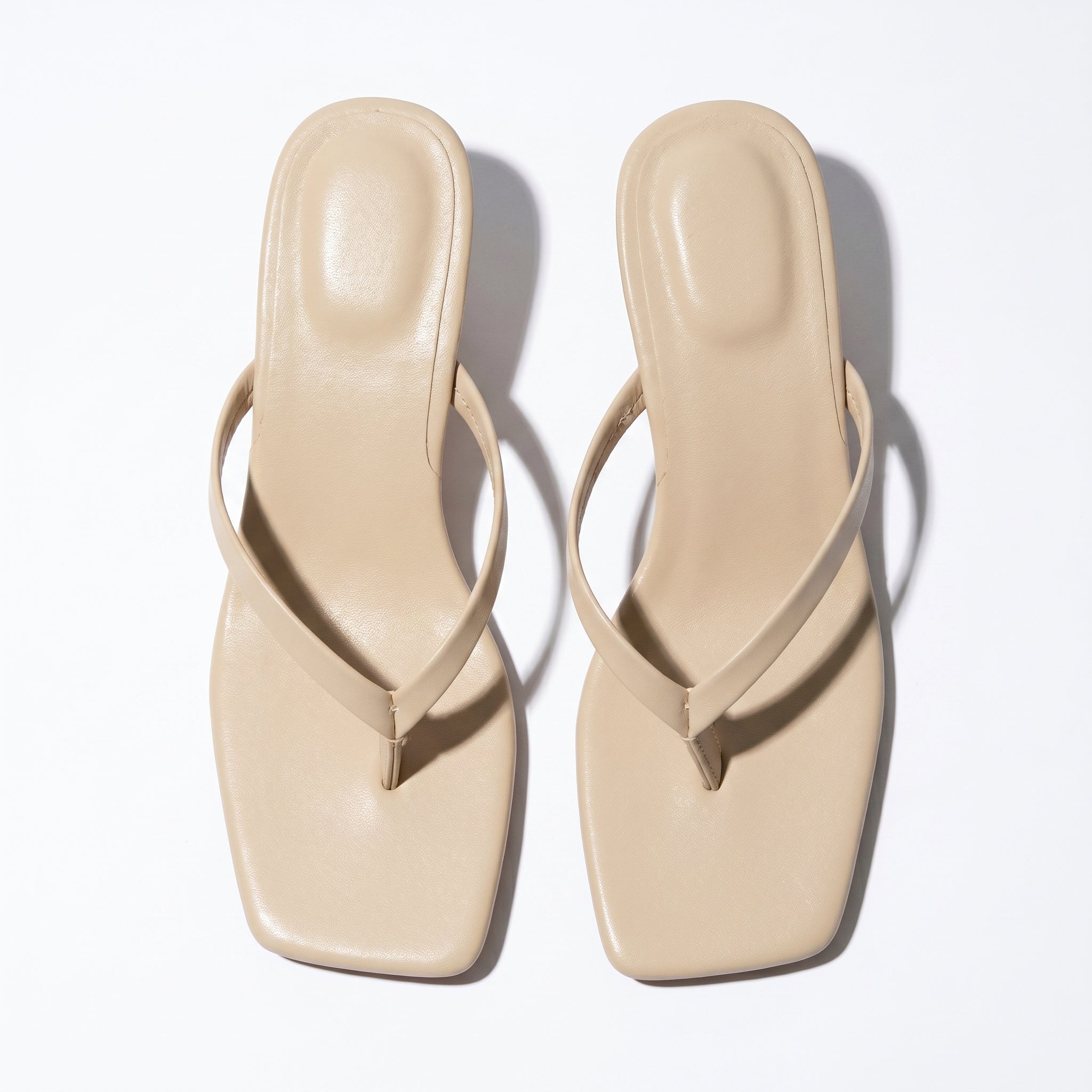 Megan Minimalist Thong Kitten Heel Sandals