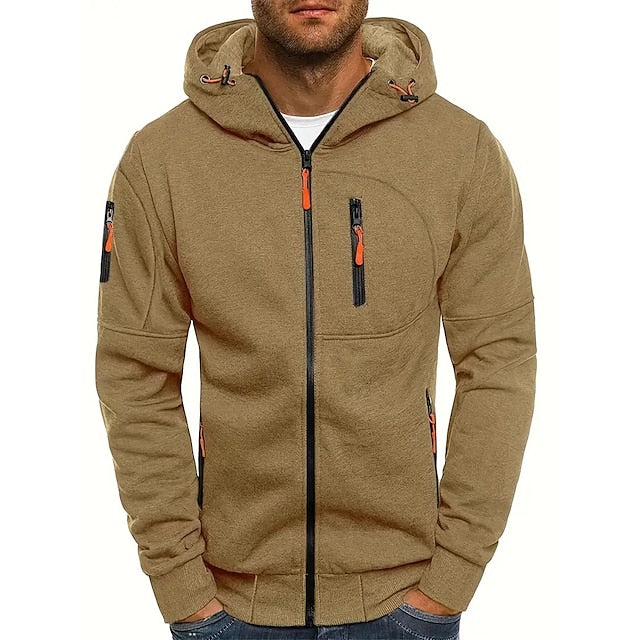 Cotton Full-Zip Hoodie With Pockets