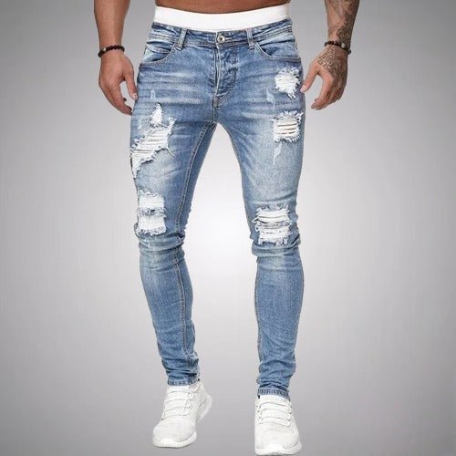Distressed Skinny Fit Ripped Jeans
