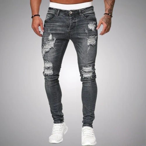 Distressed Skinny Fit Ripped Jeans