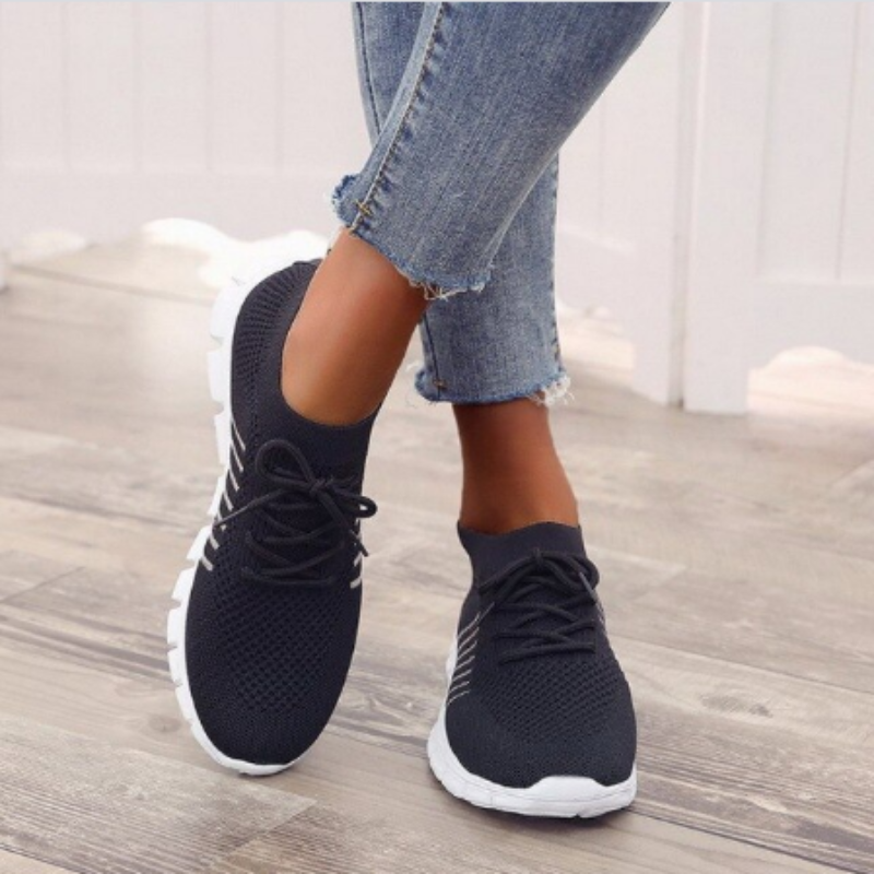 Women's Knit Sneaker with Segmented Rubber Sole