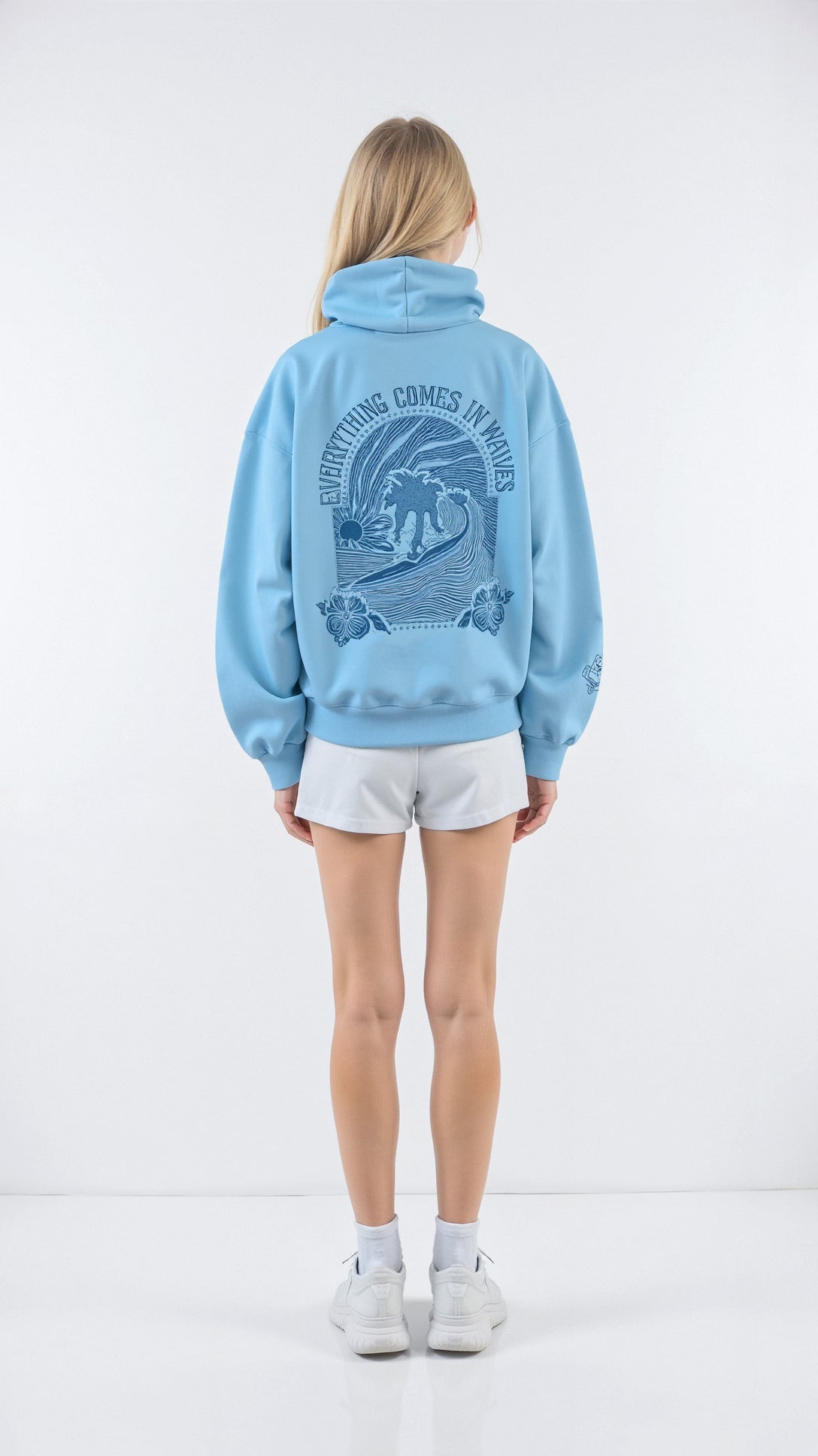 Embroidered Oversized Hooded Sweatshirt