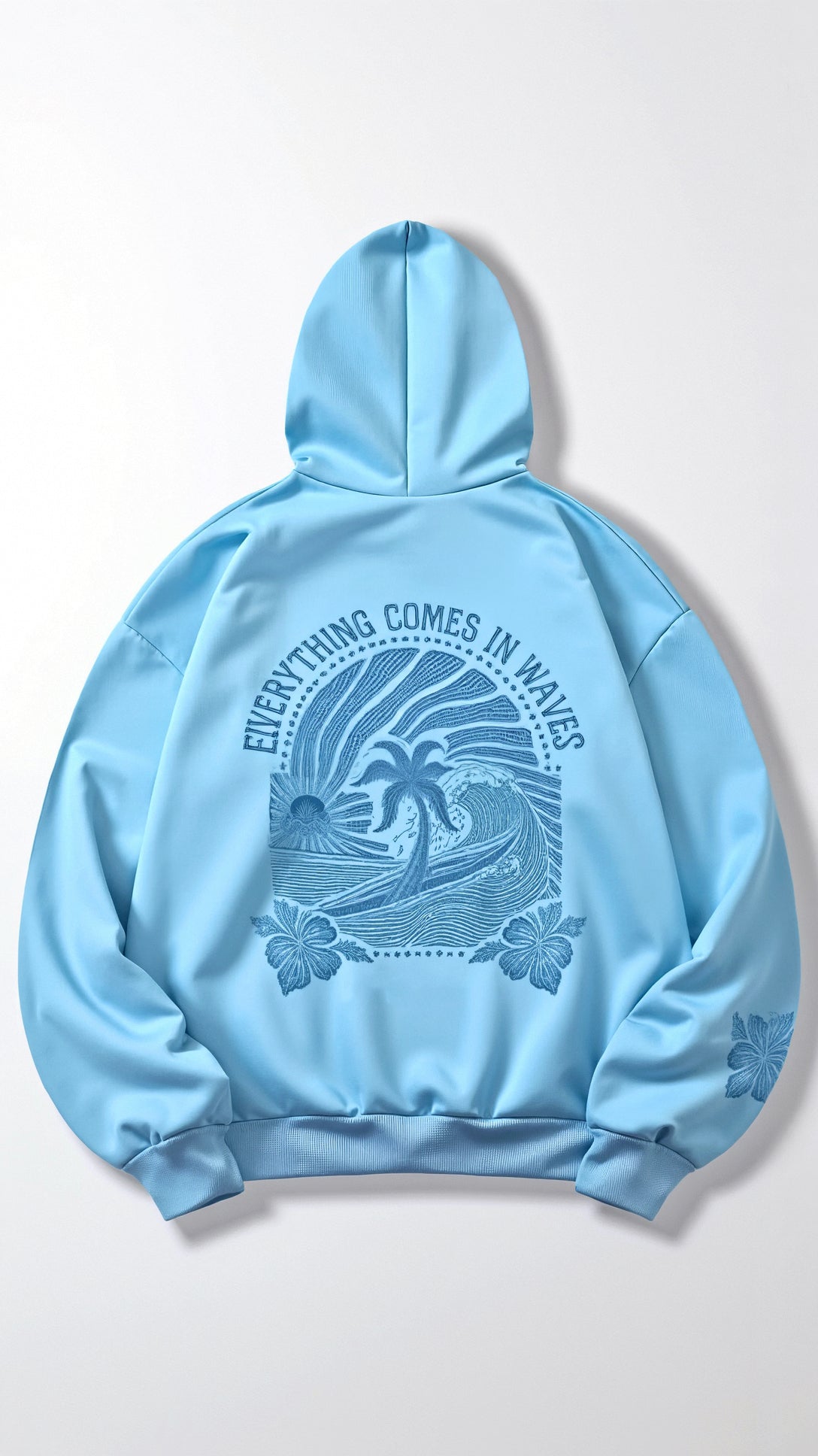 Embroidered Oversized Hooded Sweatshirt