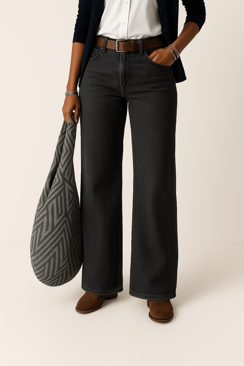 Wide Leg Relaxed Fit Denim Jeans