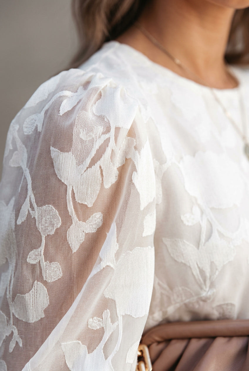 Women's Chiffon Puff Sleeve Blouse