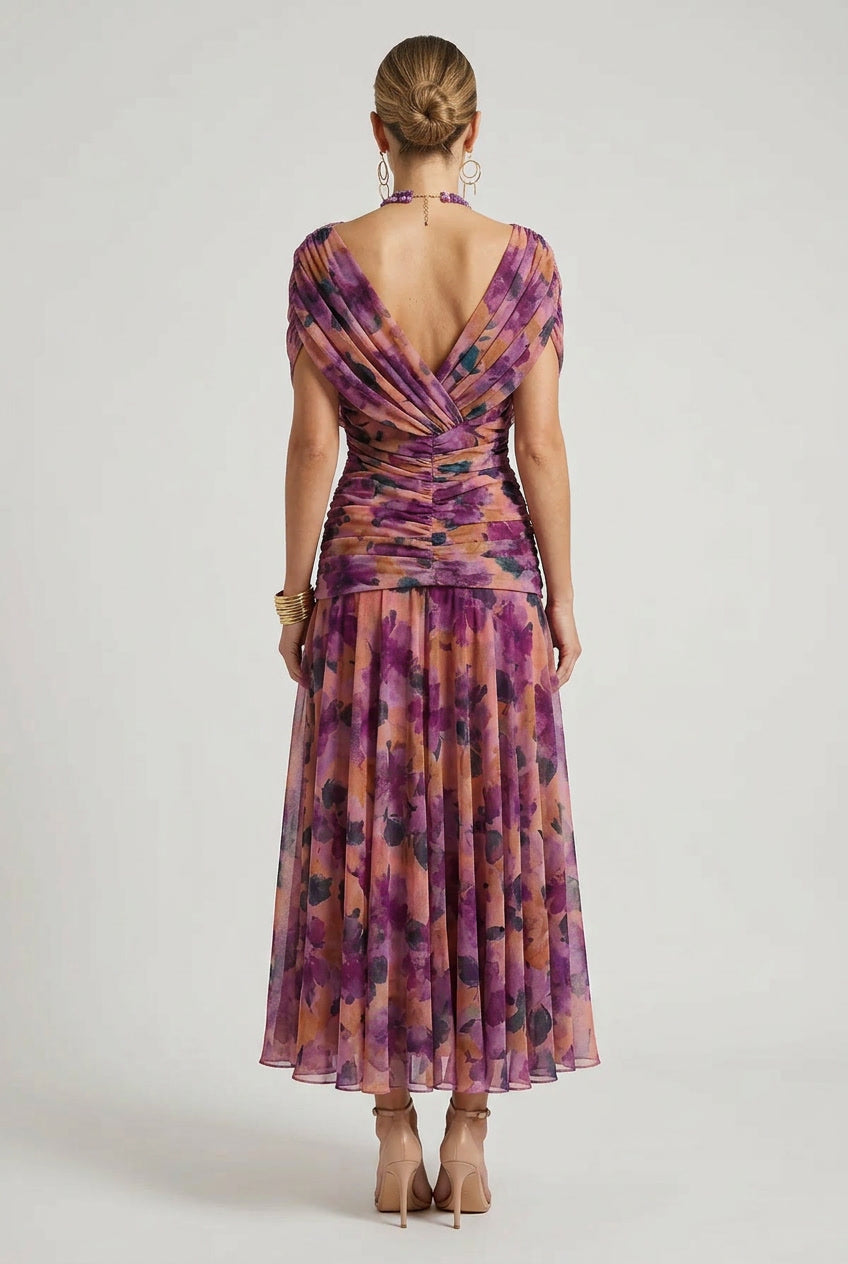 Elegant Midi Dress for Women - Casual Versatile Everyday Dress
