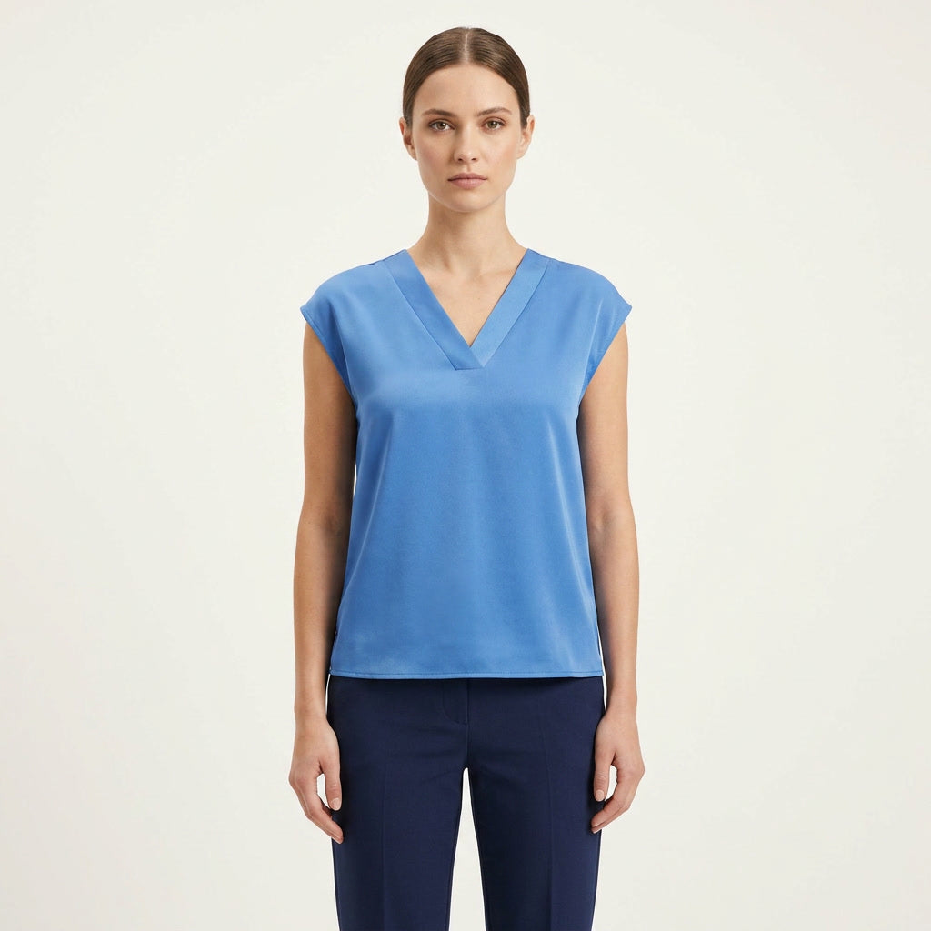 Women's V-Neck Short Sleeve Casual Top