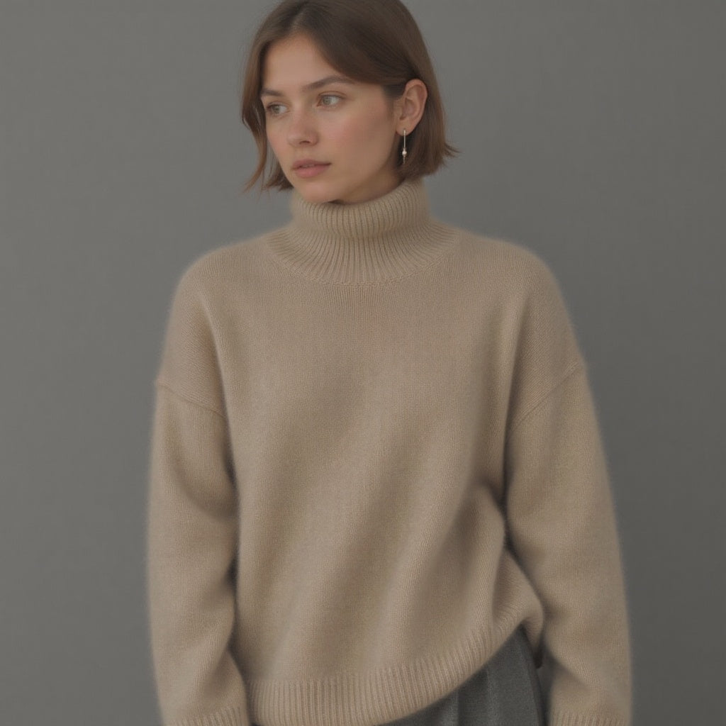Women's Oversized Turtleneck Sweater